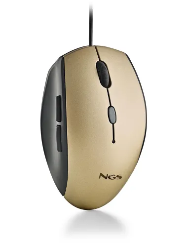 NGS Moth Ratón Ergonómico Dorado