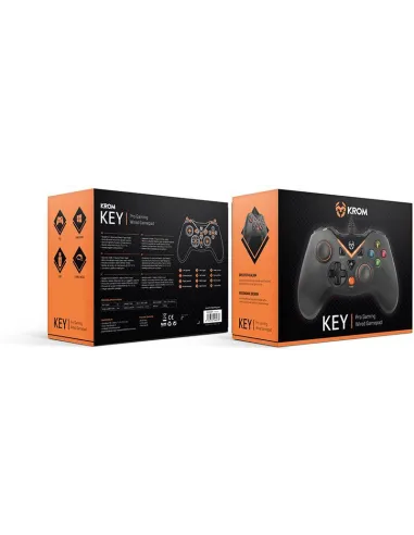 Gamepad Krom Key Pro Gaming Analógico, conexión USB Wired