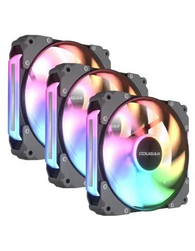 Cougar Apolar 120 ARGB Pack 3 Ventiladores 120 mm RGB Negro
