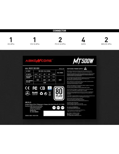 Abkoncore Mighty 500W 80 Plus