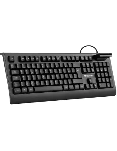 Unykach UK529182 Teclado con Lector DNI Negro