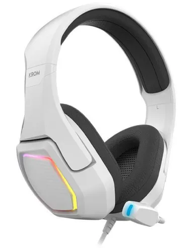 Krom Kopa 7.1 RGB Auriculares Gaming 7.1 Virtual USB Multiplataforma Blancos