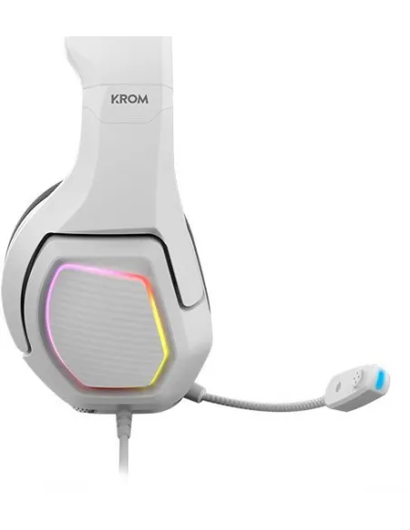Krom Kopa 7.1 RGB Auriculares Gaming 7.1 Virtual USB Multiplataforma Blancos