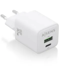 Aisens ASCH-30W2P037-W Cargador USB-A/USB-C 33W Carga Rápida Blanca-ADAP59917