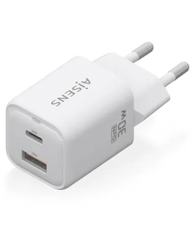 Aisens ASCH-30W2P020-W Cargador USB-A/USB-C Blanco