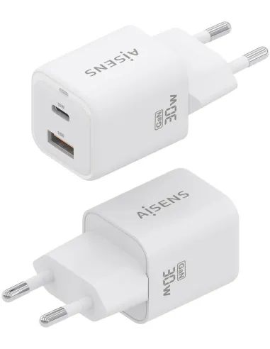 Aisens ASCH-30W2P020-W Cargador USB-A/USB-C Blanco