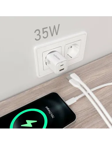 Aisens ASCH-35W2P024-W USB-A/USB-C 35 W Carga Rápida Blanco