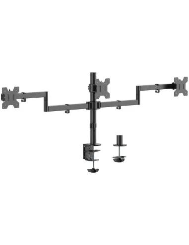 Aisens DT27TSR-281 Soporte de Mesa para tres Monitores 13"-27" Máx.30Kg Negro