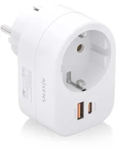 Aisens ASPS-1A1C06-W Cargador 1 x Toma de Corriente/USB-A/USB-C Blanco-ACCE60299