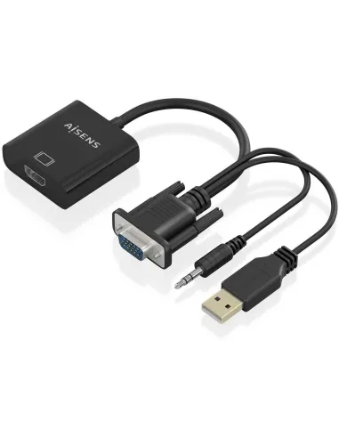 Aisens A115-0872 Conversor SVGA/Audio a HDMI 20cm Negro