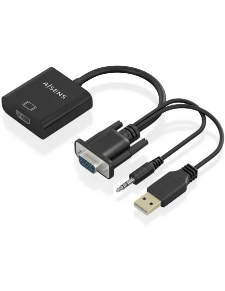 Aisens A115-0872 Conversor SVGA/Audio a HDMI 20cm Negro