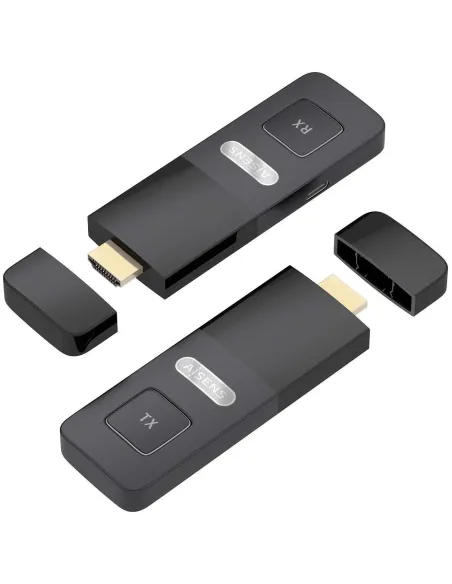 Aisens ASWL-H2K30M001-BK Adaptador de Video HDMI Inalámbrico FullHD Negro