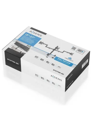 Aisens DT27TSR-281 Soporte de Mesa para tres Monitores 13"-27" Máx.30Kg Negro