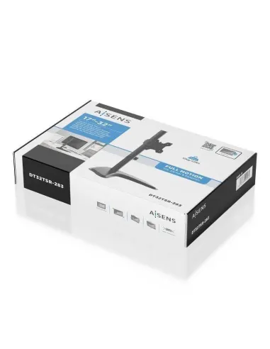 Aisens DT32TSR-283 Soporte de Mesa para Monitor 17"-32" Máx.10Kg Negro