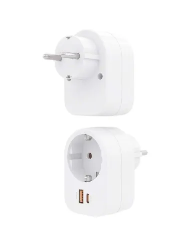 Aisens ASPS-1A1C06-W Cargador 1 x Toma de Corriente/USB-A/USB-C Blanco