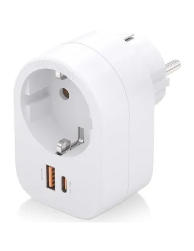 Aisens ASPS-1A1C06-W Cargador 1 x Toma de Corriente/USB-A/USB-C Blanco