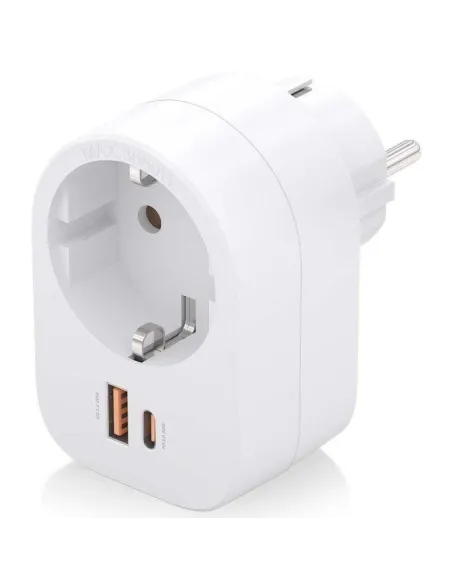 Aisens ASPS-1A1C06-W Cargador 1 x Toma de Corriente/USB-A/USB-C Blanco