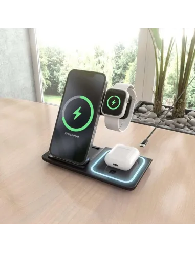 Aisens ASCH-15W3WC043-BK Cargador Inalámbrico USB-C Negro