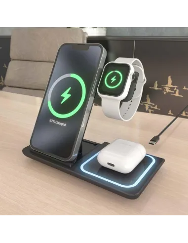 Aisens ASCH-15W3WC043-BK Cargador Inalámbrico USB-C Negro