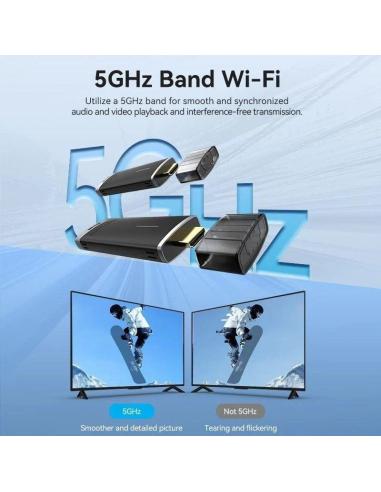 Aisens ASWL-H2K30M001-BK Adaptador de Video HDMI Inalámbrico FullHD Negro