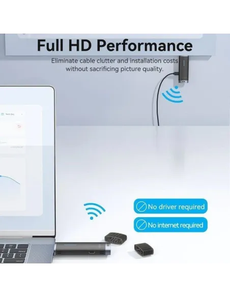 Aisens ASWL-H2K30M001-BK Adaptador de Video HDMI Inalámbrico FullHD Negro