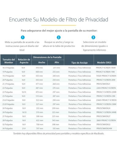 Startech PRIVACY-SCREEN-238M Filtro de Privacidad para Pantallas de 23.8"