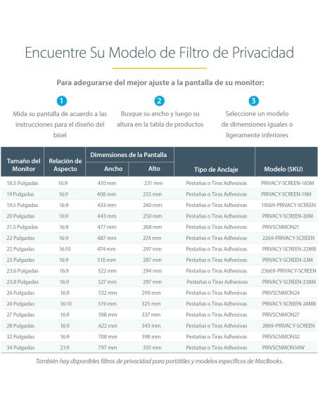 Startech PRIVACY-SCREEN-238M Filtro de Privacidad para Pantallas de 23.8"