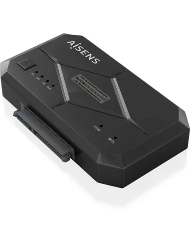 Aisens ASDS-M2SATA04B Adaptador Discos Duros 2.5"/3.5"/M.2 SATA a USB-C Negro