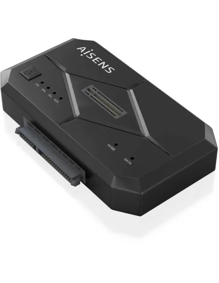Aisens ASDS-M2SATA04B Adaptador Discos Duros 2.5"/3.5"/M.2 SATA a USB-C Negro
