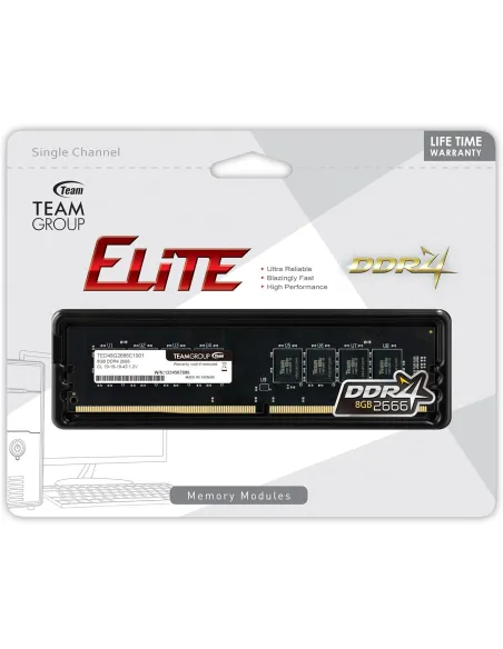 Team Group Elite TED48G2666C1901 DDR4 2666MHZ PC4-21300 8GB CL19
