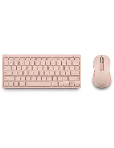 NGS FANTASYKITPINK Kit de Teclado y Ratón Inalámbricos Multifunción Recargables Rosas-TECL60320