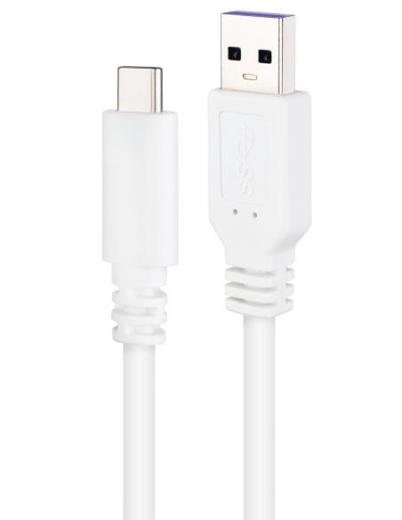 Nanocable 10.01.2103-W Cable USB-A a USB-C Macho/Macho 3 M Blanco