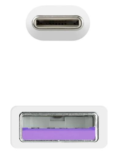Nanocable 10.01.2103-W Cable USB-A a USB-C Macho/Macho 3 M Blanco
