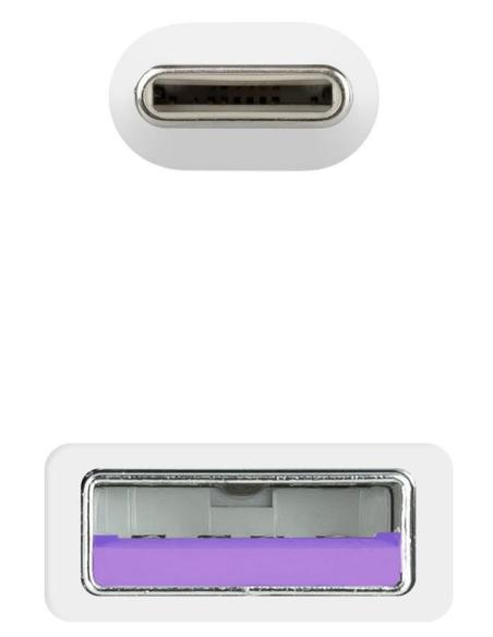 Nanocable 10.01.2103-W Cable USB-A a USB-C Macho/Macho 3 M Blanco