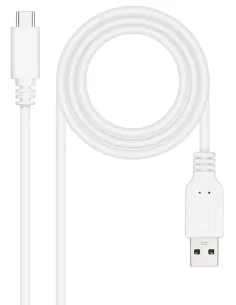 Nanocable 10.01.2101-W Cable USB-A a USB-C Macho/Macho 1 M Blanco-APTAPC1175