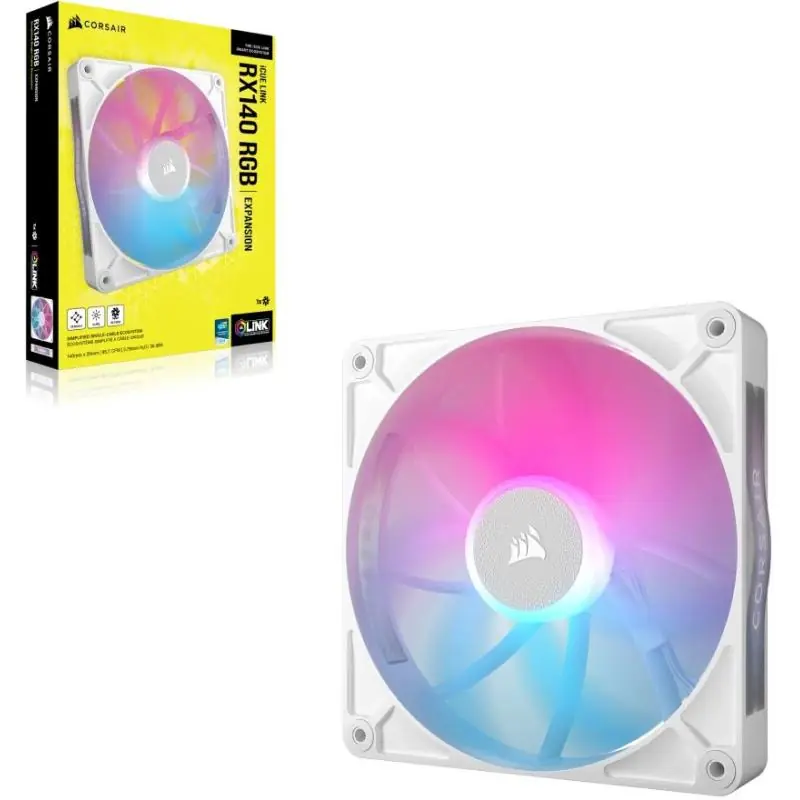 Corsair RX140 ICUE Link RGB Ventilador Suplementario 140mm Blanco