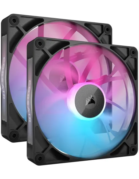 Corsair RX140 ICUE Link RGB Ventilador Suplementario Pack de 2 140mm Negro