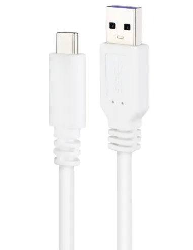 Nanocable 10.01.2100-W Cable USB-A a USB-C Macho/Macho 50 cm Blanco