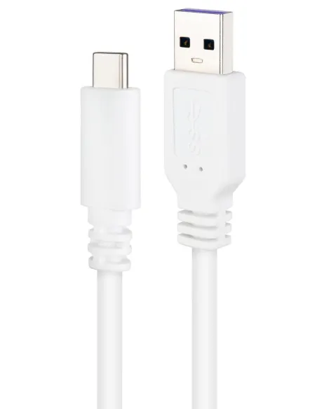 Nanocable 10.01.2100-W Cable USB-A a USB-C Macho/Macho 50 cm Blanco