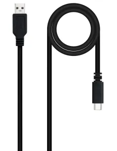 Nanocable 10.01.2101-L150 Cable USB-A a USB-C Macho/Macho 1.5 M Negro-CABL60372