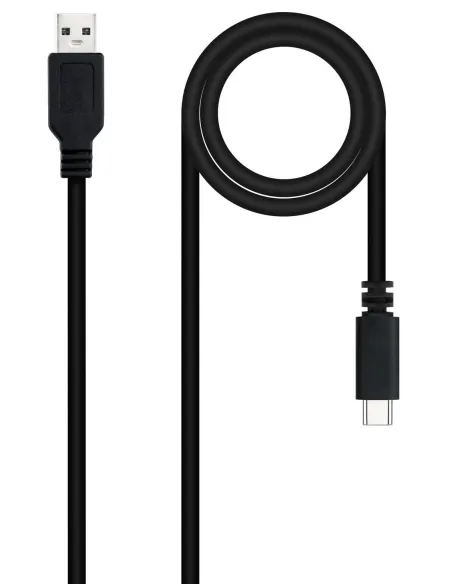 Nanocable 10.01.2101-L150 Cable USB-A a USB-C Macho/Macho 1.5 M Negro