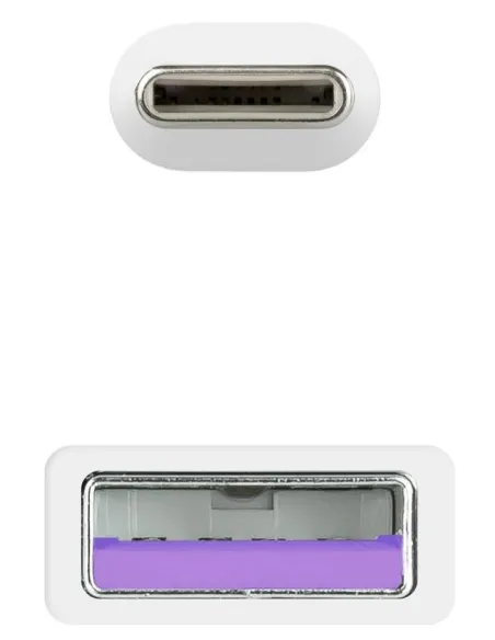 Nanocable 10.01.2101-L150-W Cable USB-A a USB-C Macho/Macho 1.5 M Blanco