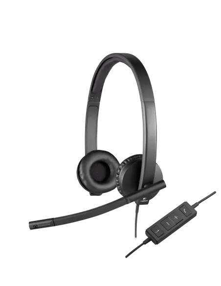Logitech H570E Auriculares con Micrófono Negros