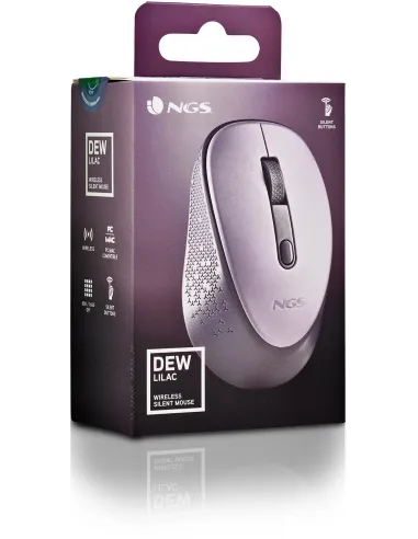 NGS Dewlilac Ratón Inalámbrico 800/1600DPI Lila
