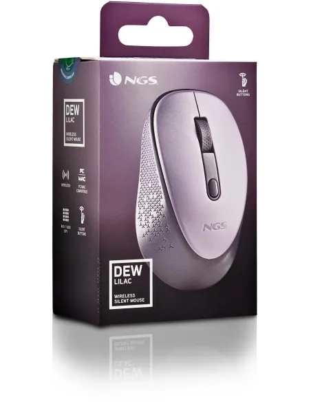 NGS Dewlilac Ratón Inalámbrico 800/1600DPI Lila