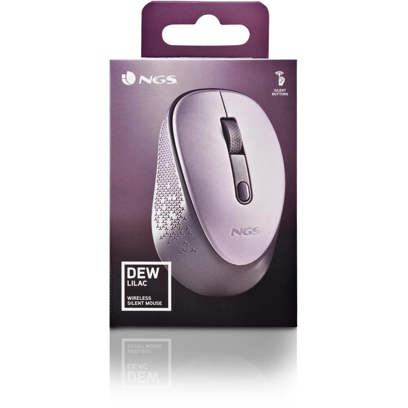 NGS Dewlilac Ratón Inalámbrico 800/1600DPI Lila