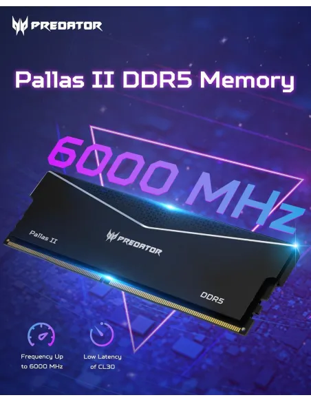 Acer Predator Pallas II DDR5 6000 Mhz 32GB CL32 Negro