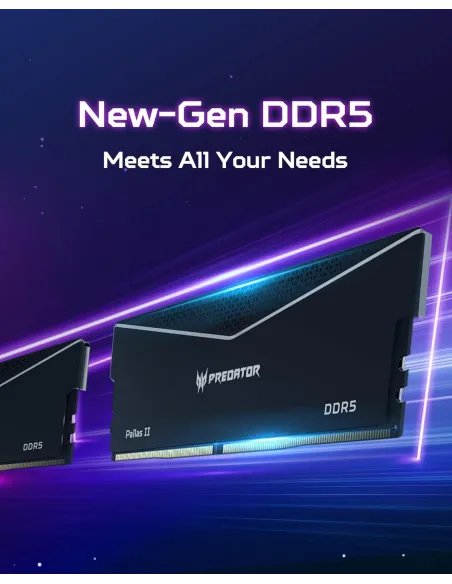 Acer Predator Pallas II DDR5 6000 Mhz 32GB CL32 Negro