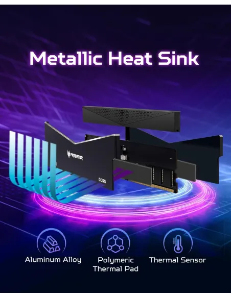 Acer Predator Pallas II DDR5 6000 Mhz 32GB CL32 Negro