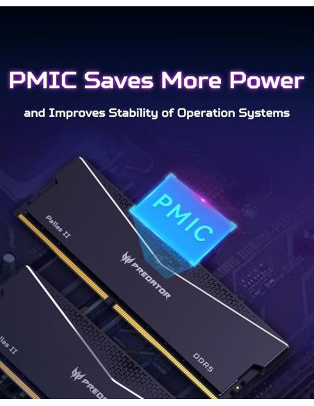 Acer Predator Pallas II DDR5 6000 Mhz 32GB CL32 Negro